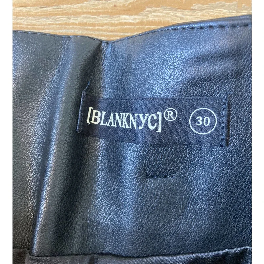 NEW Blank NYC Faux Leather Skirt Size 30 Women’s Black - Picture 3 of 7